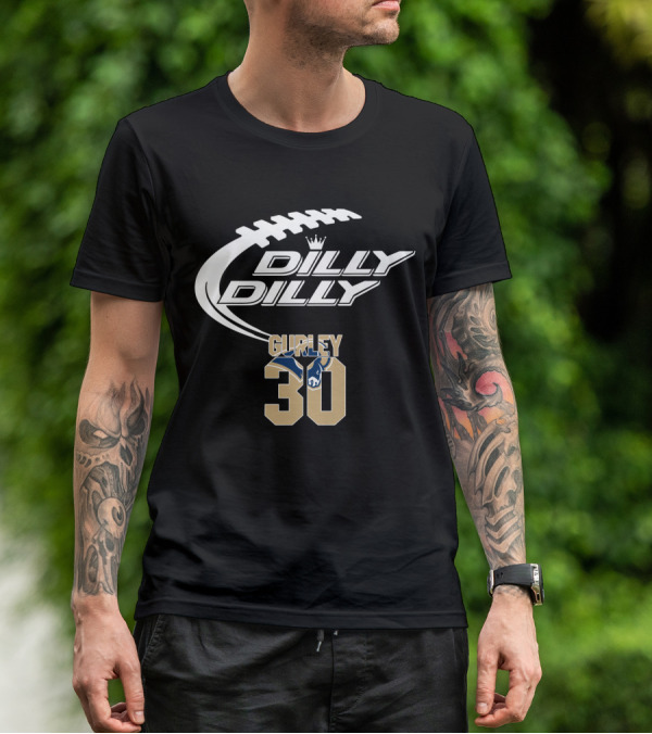Los Angeles Rams Todd Gurley 30 Dilly Dilly Football T-Shirt
