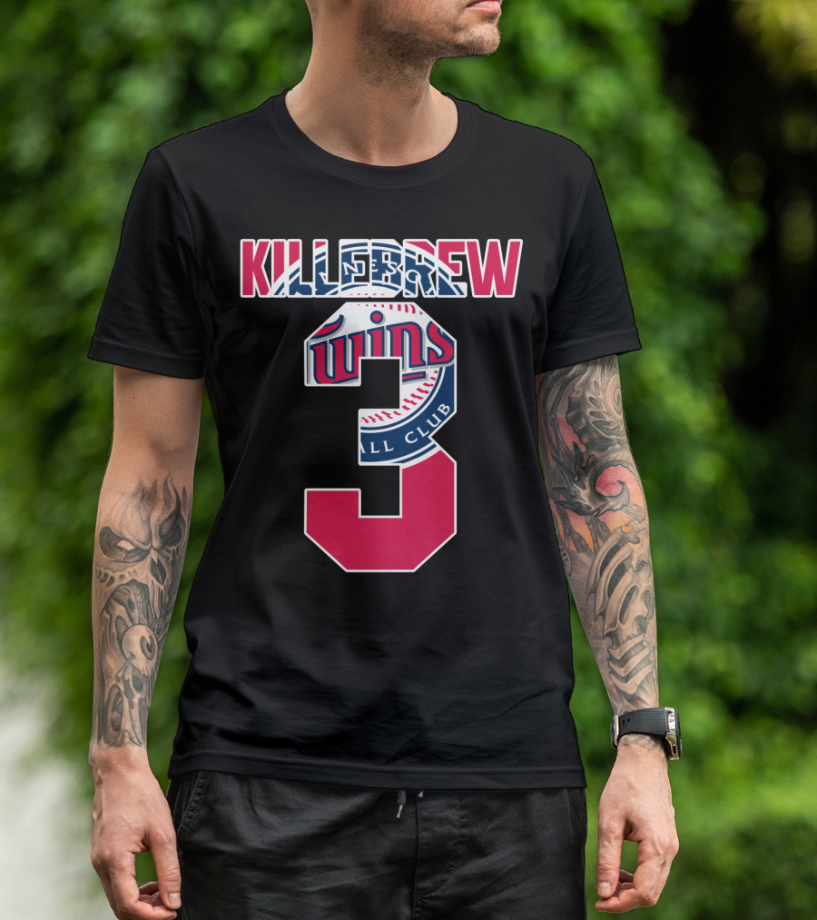 Killebrew Minnesota Twins Number 3 Baseball T-Shirt