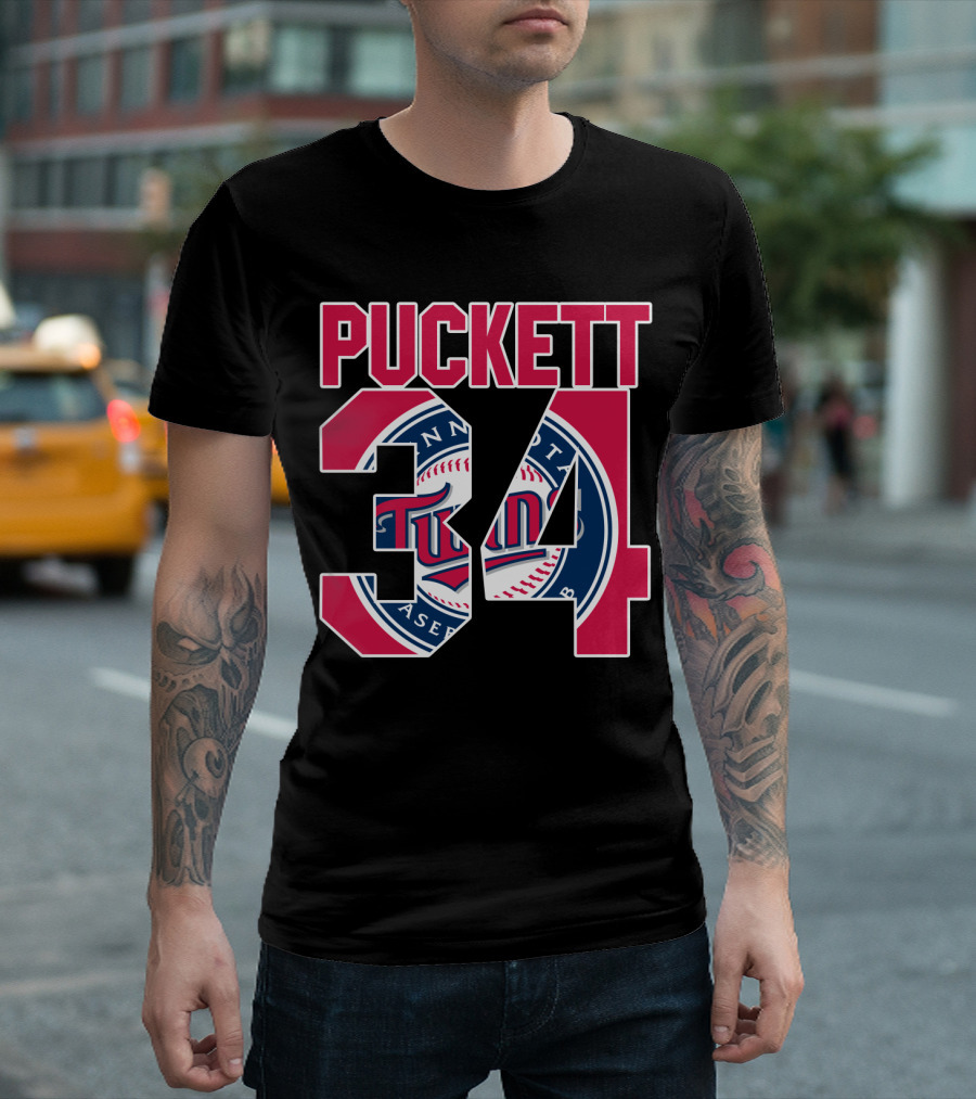 Kirby Puckett 34 Minnesota Twins Baseball Legend Emblem T-Shirt