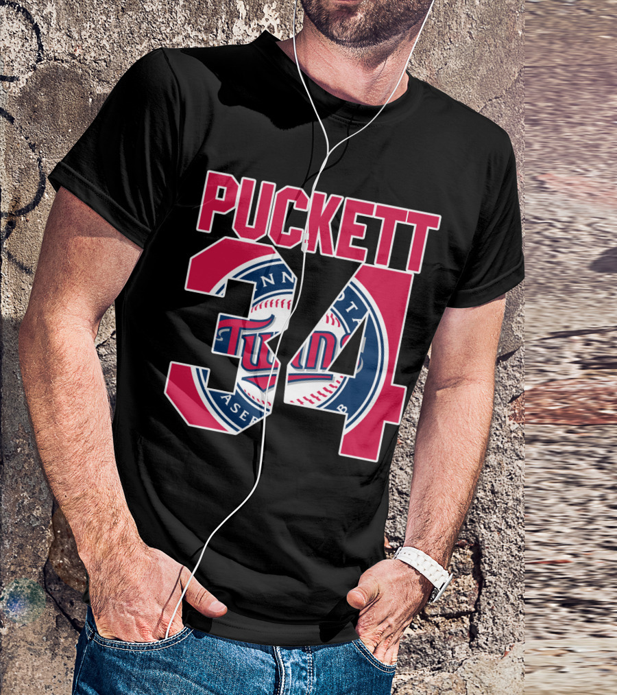 Kirby Puckett 34 Minnesota Twins Baseball Legend Emblem T-Shirt