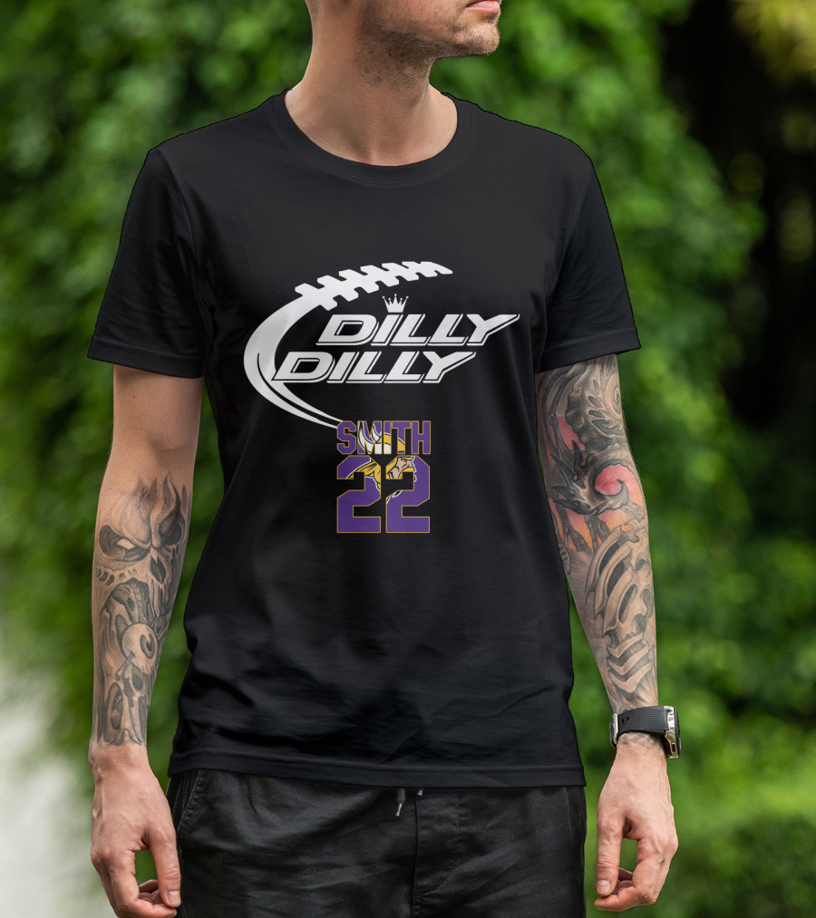 Minnesota Vikings Harrison Smith 22 Dilly Dilly Football T-Shirt