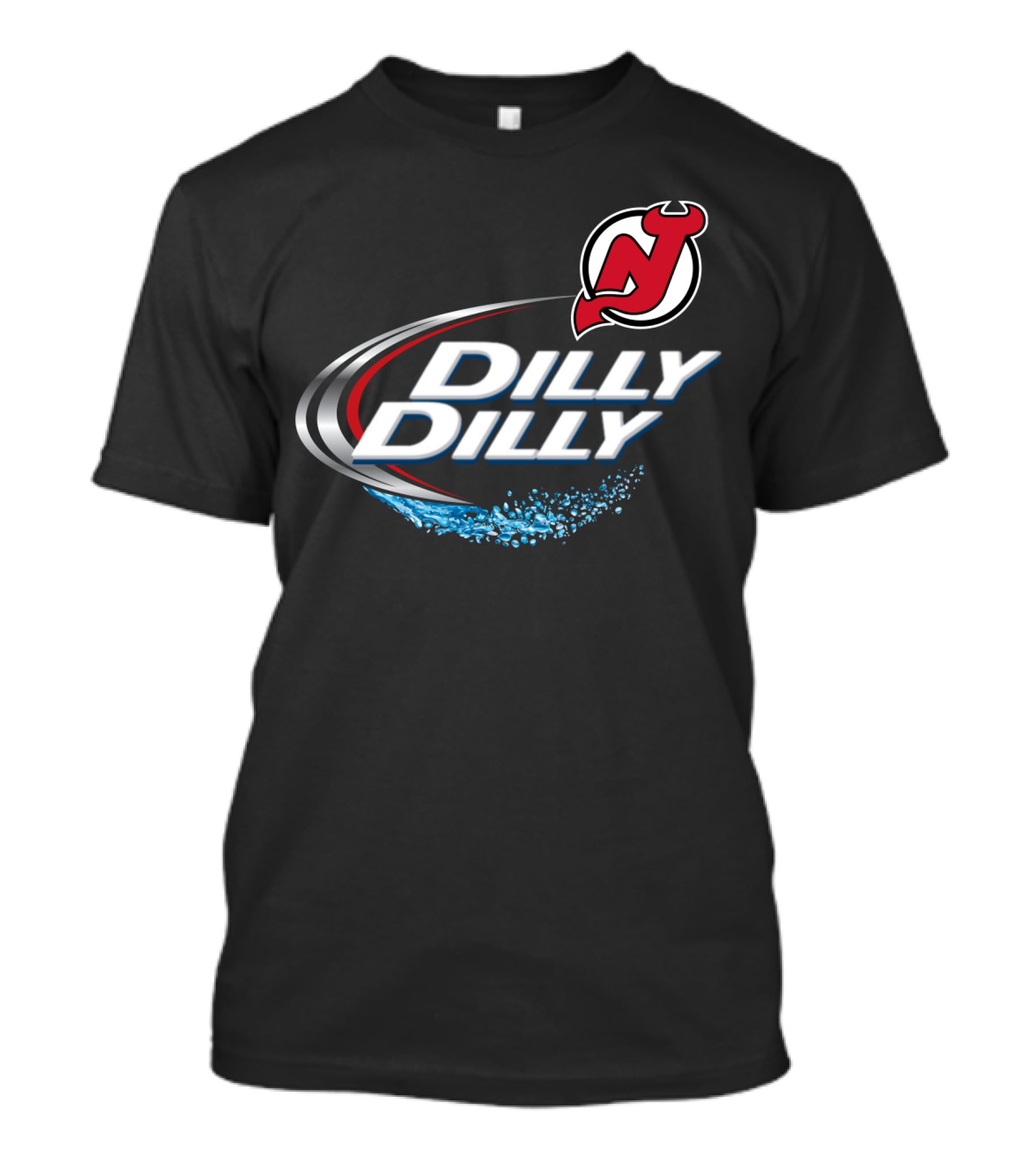 New Jersey Devils Dilly Dilly Fan Design With Logo And Splash T-Shirt