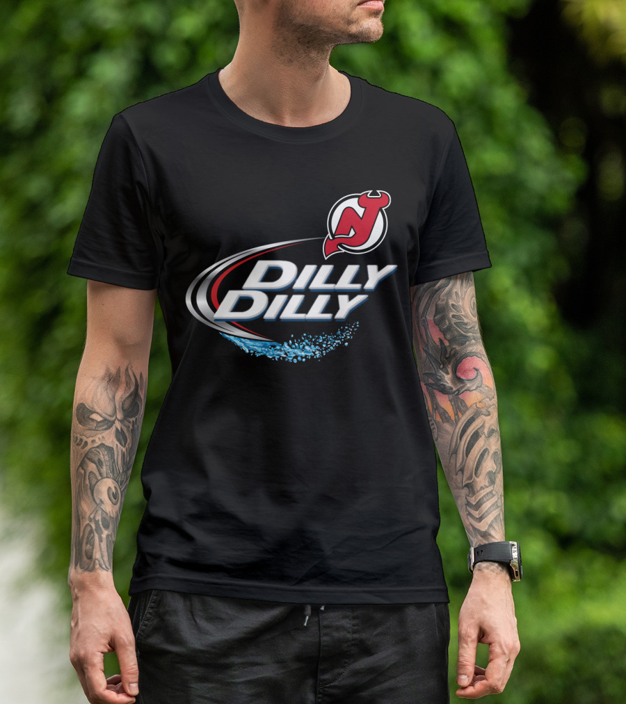 New Jersey Devils Dilly Dilly Fan Design With Logo And Splash T-Shirt