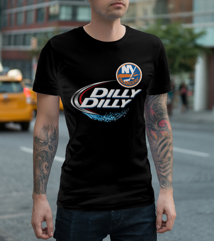 New York Islanders Dilly Dilly NHF Fan Logo Splash T-Shirt