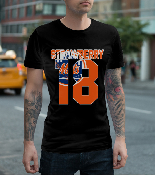 New York Mets Darryl Strawberry 18 Mets T-Shirt