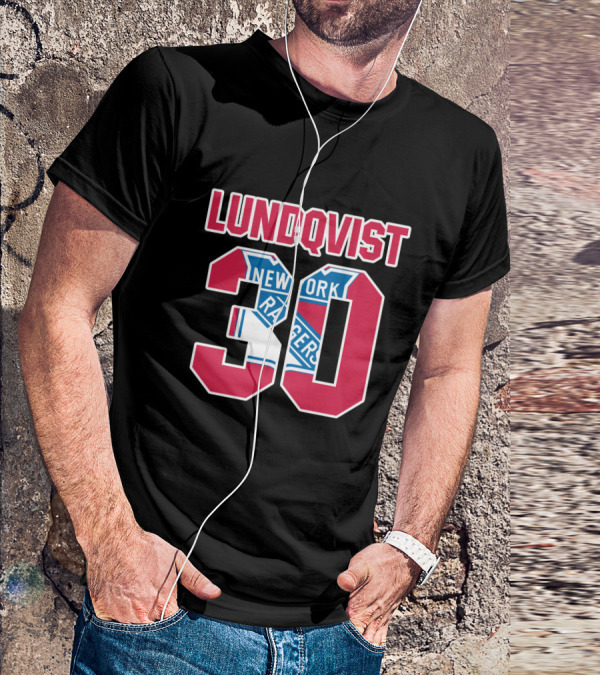 Lundqvist 30 New York Rangers NHL Hockey T-Shirt