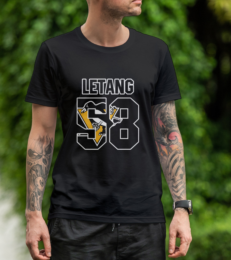 Kris Letang 58 Pittsburgh Penguins NHL Hockey Jersey T-Shirt