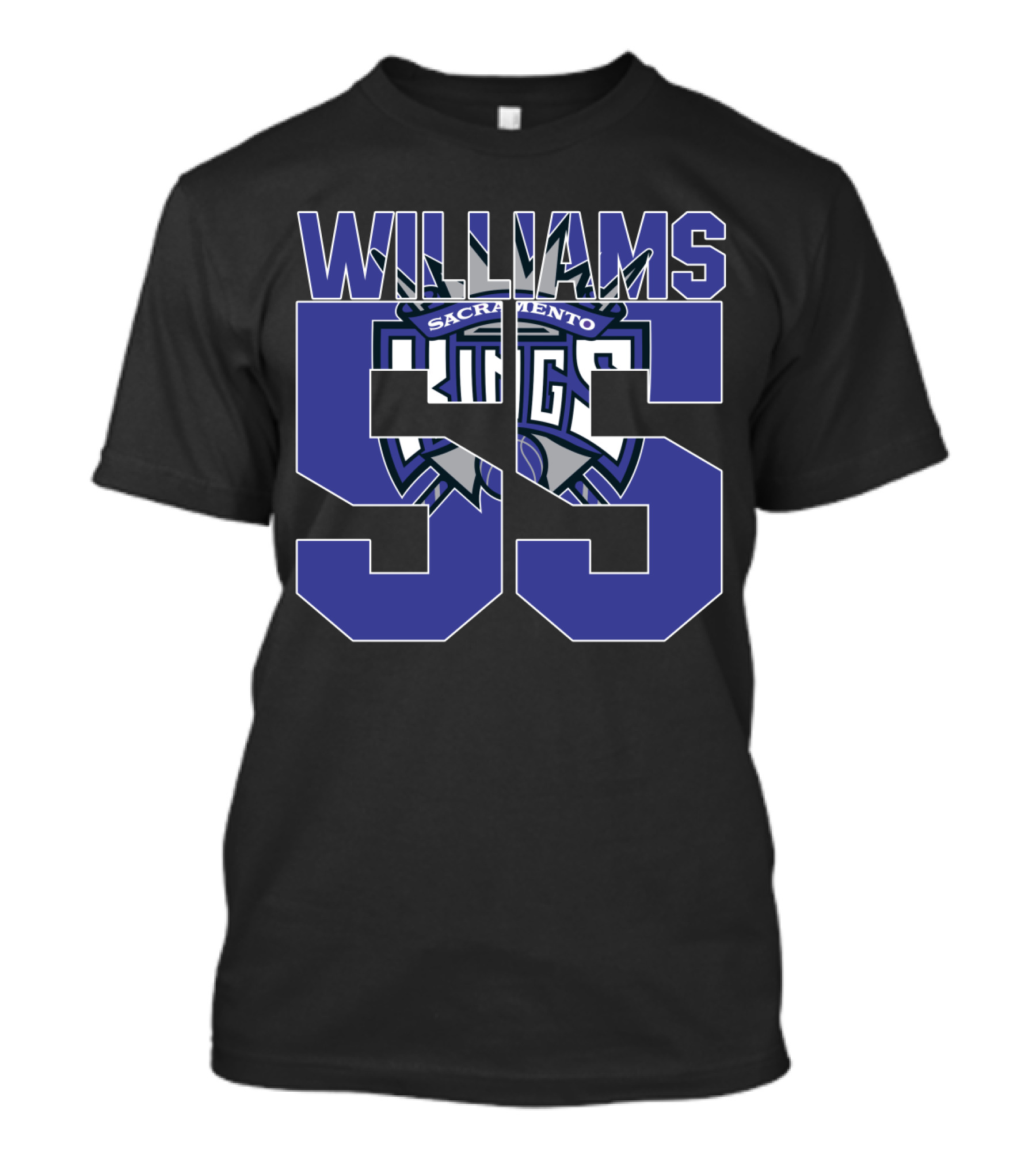 Sacramento Kings Jason Williams 55 Logo Nba T-Shirt