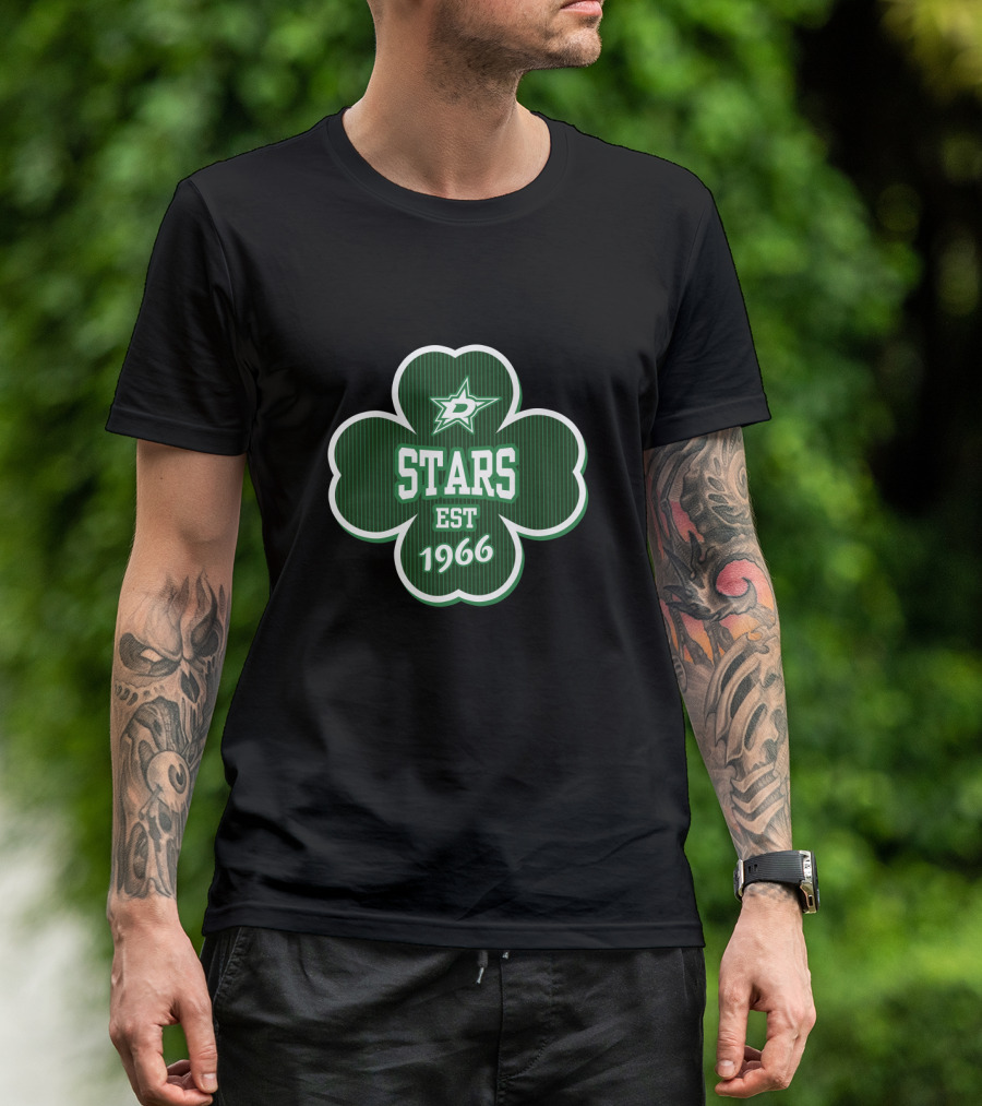 Dallas Stars Shamrock Est 1966 St Patrick's Day Celebration T-Shirt