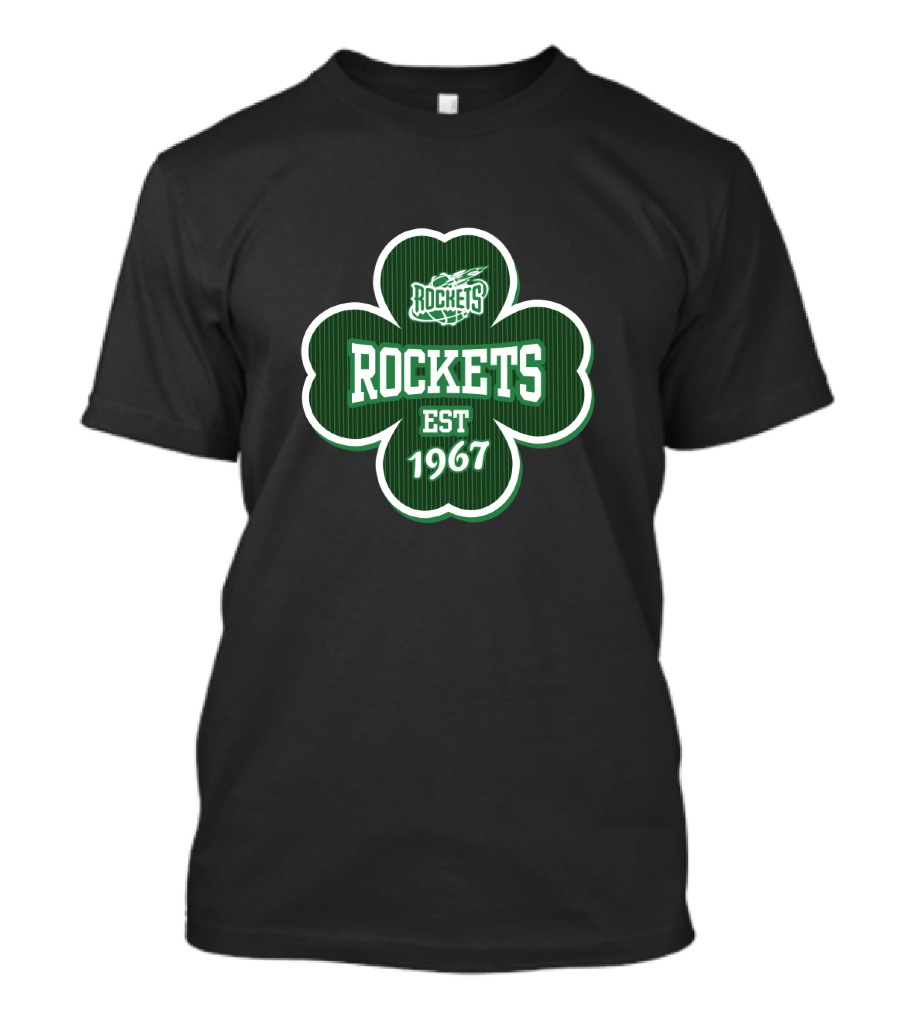 Houston Rockets St Patrick's Day Clover Est 1967 T-Shirt