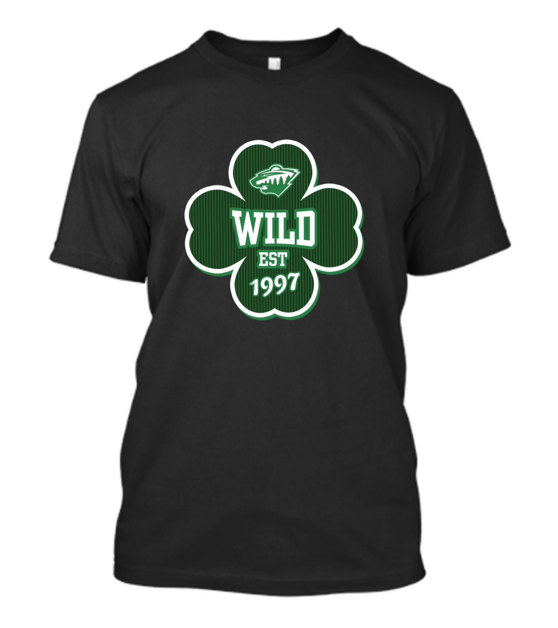 Minnesota Wild St. Patrick's Day Clover Design Est 1997 T-Shirt