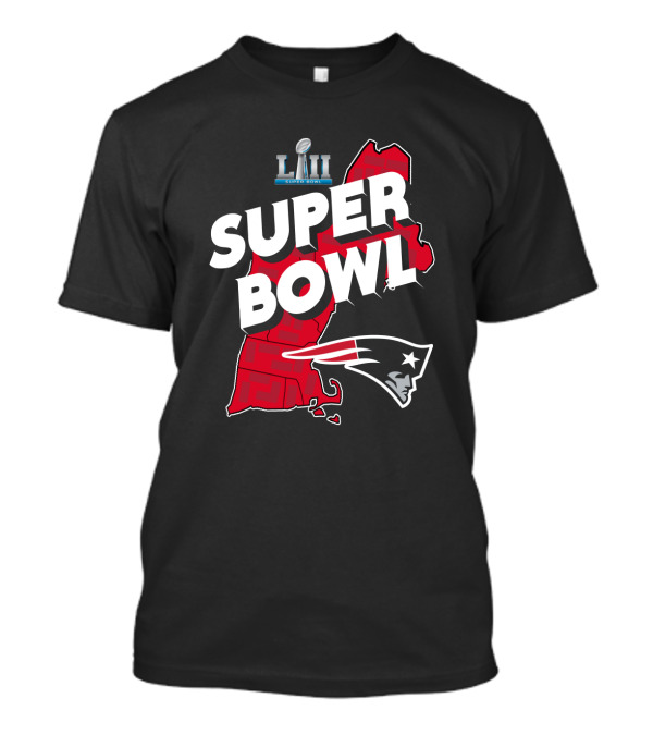Super Bowl Liii New England Patriots Map T-Shirt