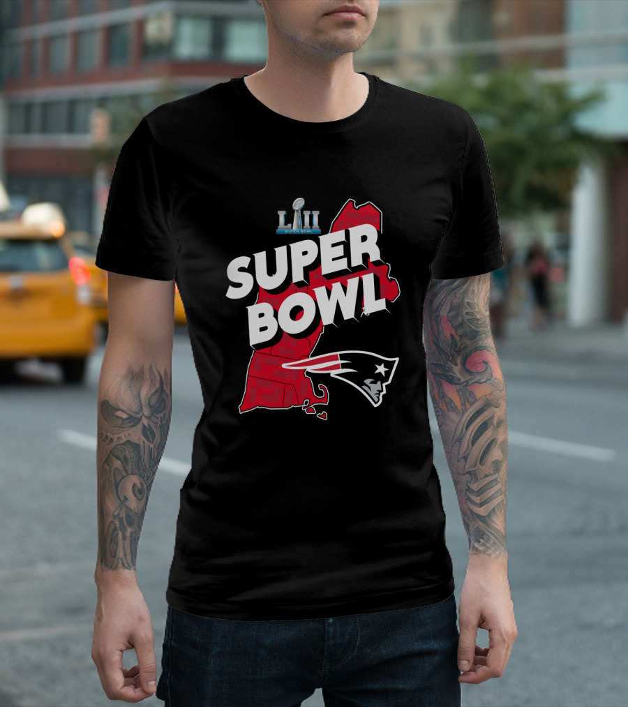 Super Bowl Liii New England Patriots Map T-Shirt