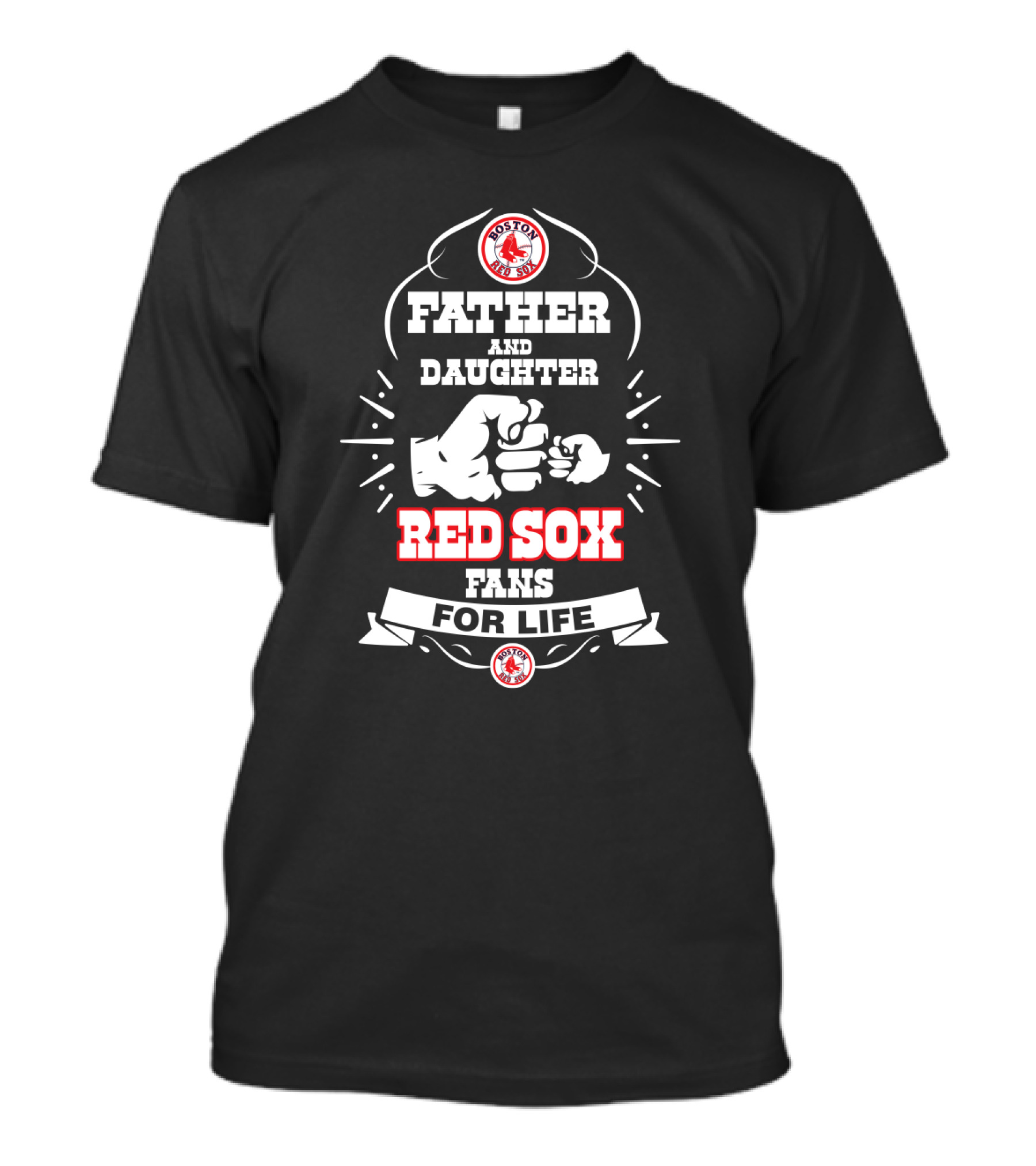 Father And Daughter Red Sox Fans For Life Boston Red Sox T-Shirt