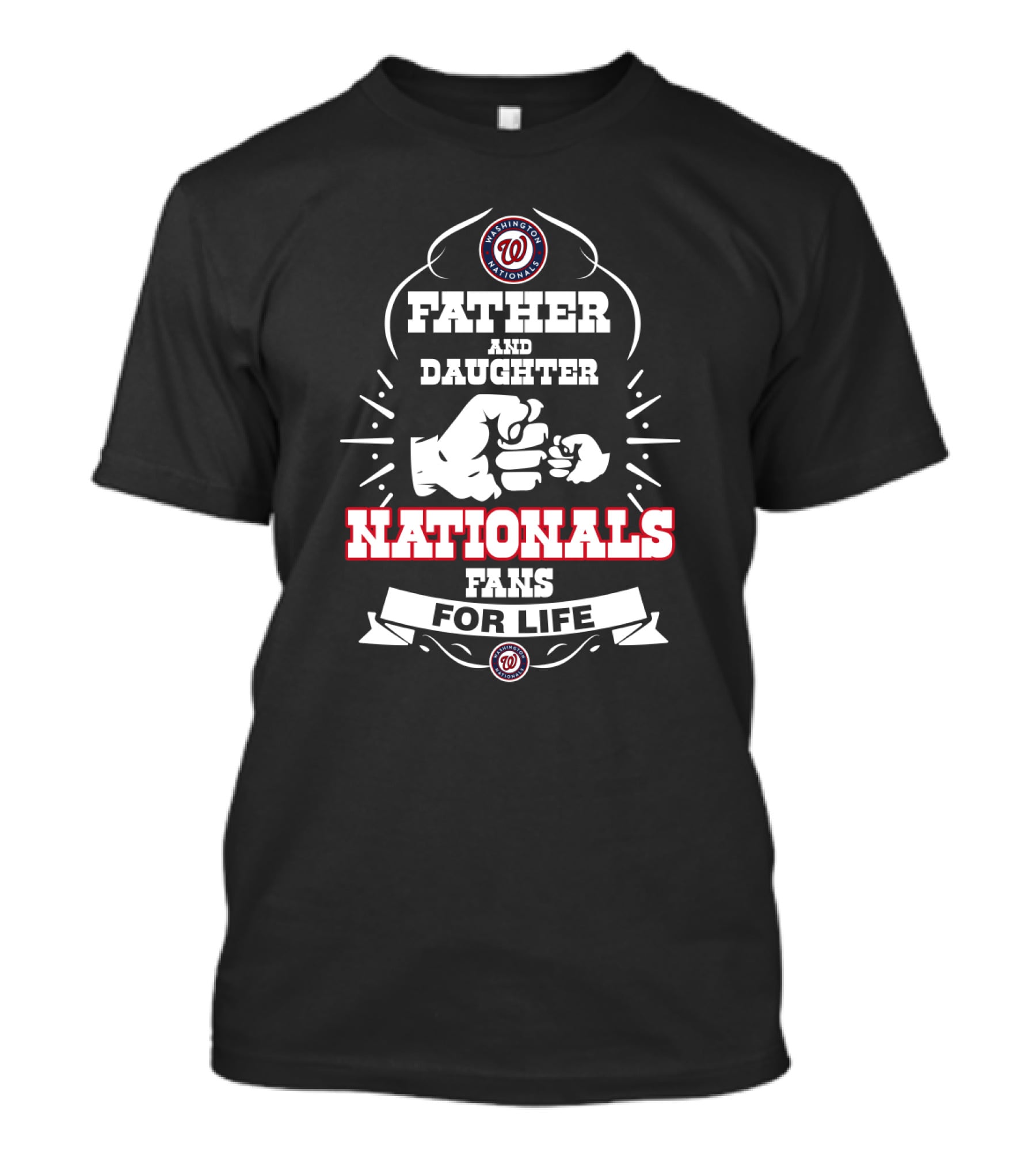 Father And Daughter Washington Nationals Fans For Life T-Shirt
