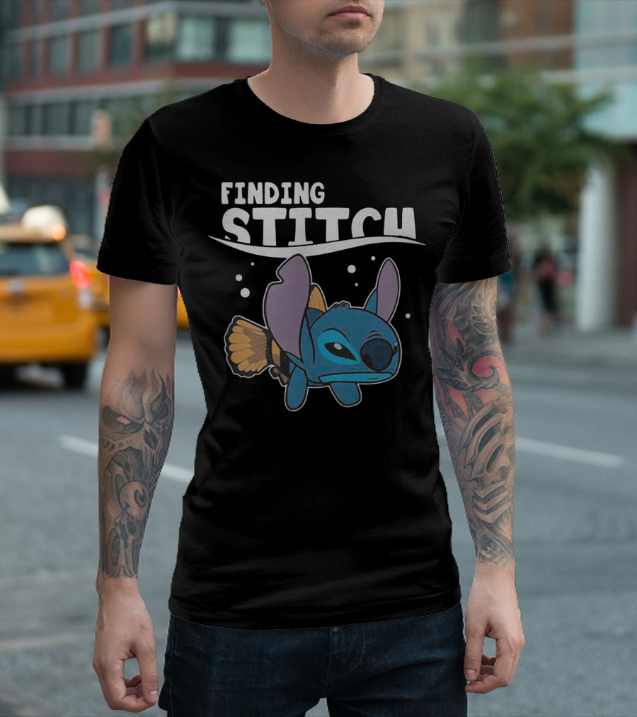Finding Stitch Parody with Fish Imagery and Underwater T-Shirt