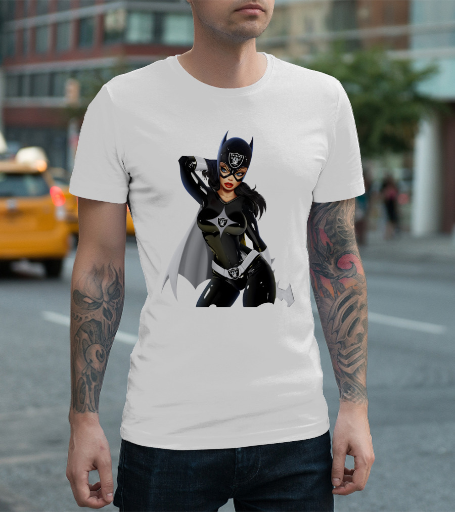 Raiders Girl Superhero Costume with Iconic Team Shield and Mask T-Shirt