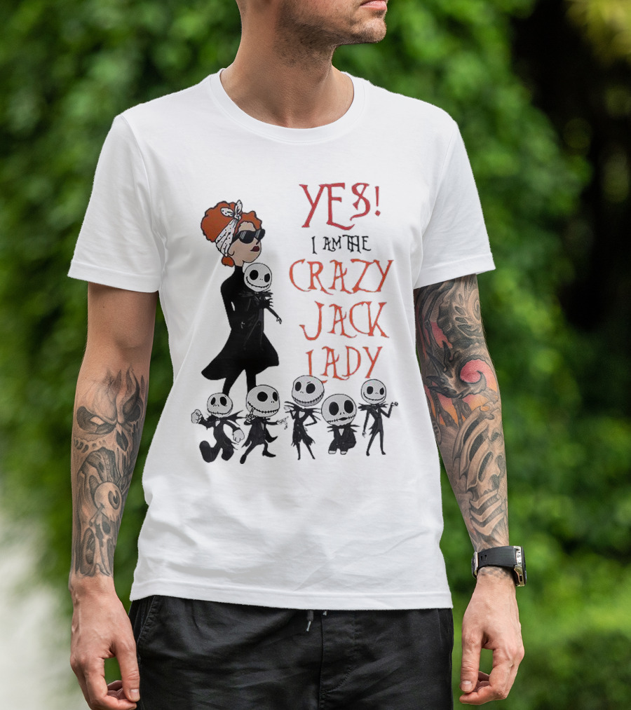 Yes I Am The Crazy Jack Lady Halloween Gang T-Shirt