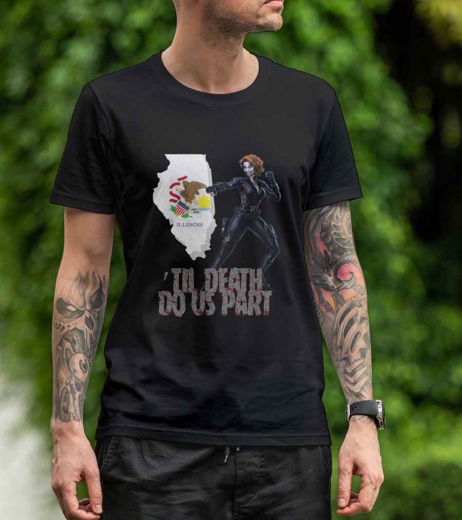 Til Death Do Us Part Black Widow Illinois T-Shirt