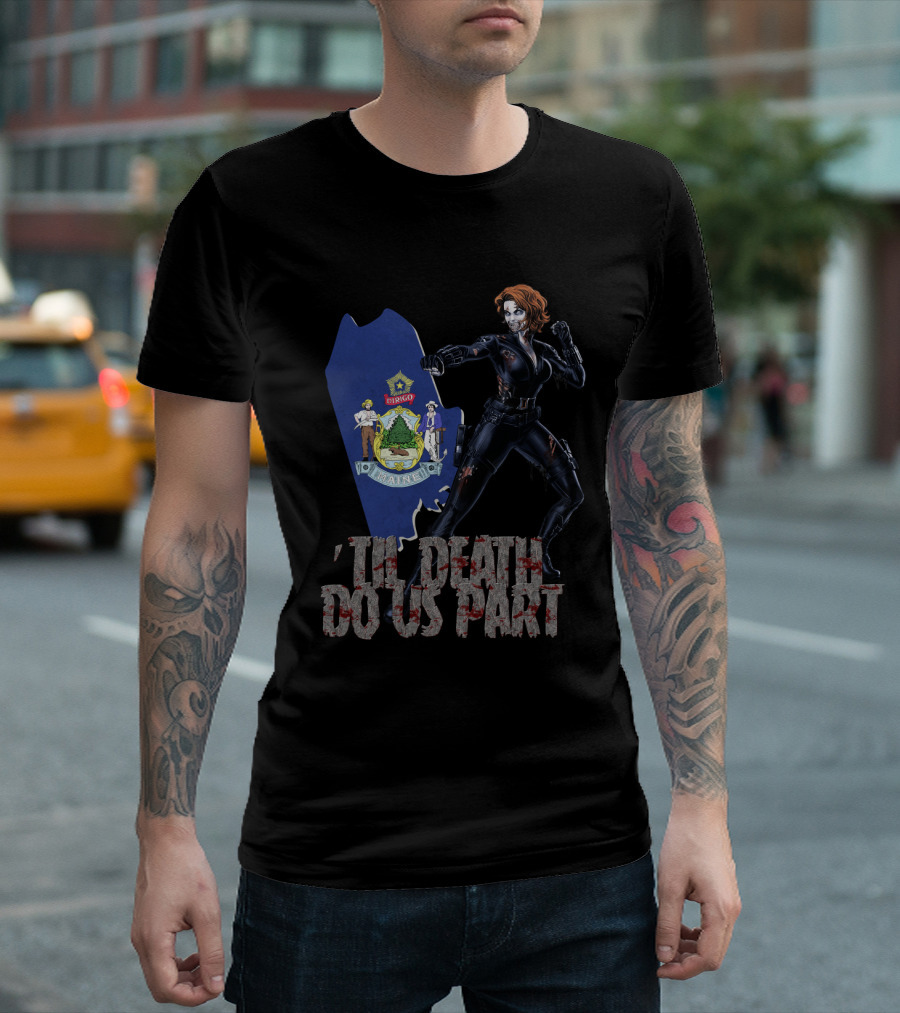 Maine Black Widow 'Til Death Do Us Part T-Shirt