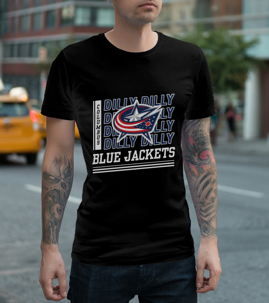 Columbus Blue Jackets Dilly Dilly Emblem And T-Shirt