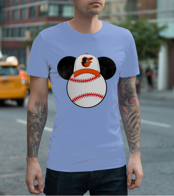Baltimore Orioles Mickey Ears Baseball Hat With Team T-Shirt
