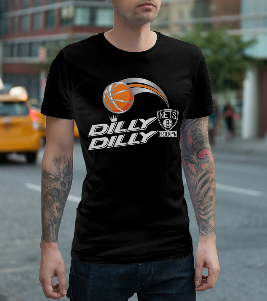 Brooklyn Nets Dilly Dilly Basketball With Logo And Crown T-Shirt