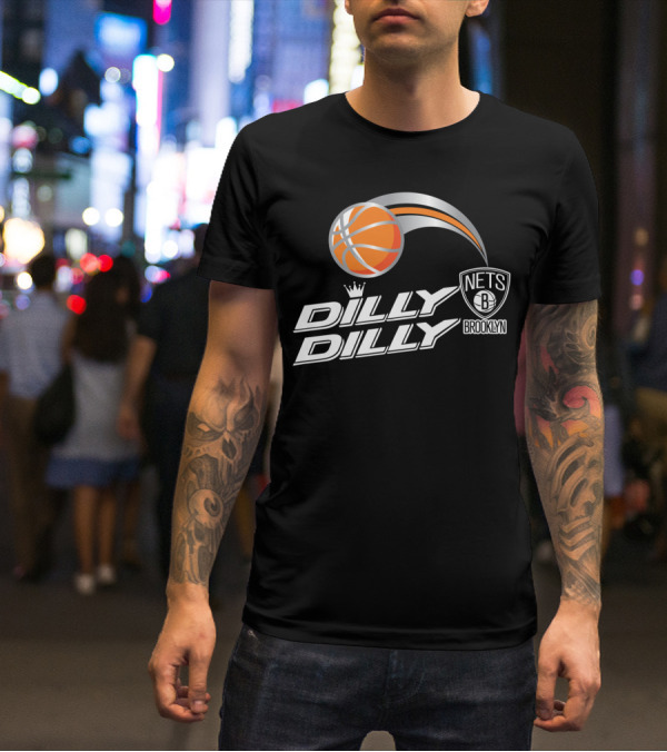Brooklyn Nets Dilly Dilly Basketball With Logo And Crown T-Shirt