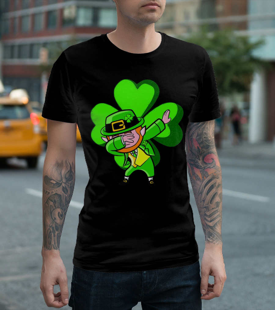 Leprechaun Dab Dance Shamrock St Patrick's Day Luck Ireland T-Shirt
