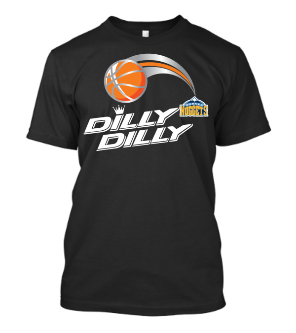 Denver Nuggets Dilly Dilly Basketball Logo And Orange Basketball T-Shirt