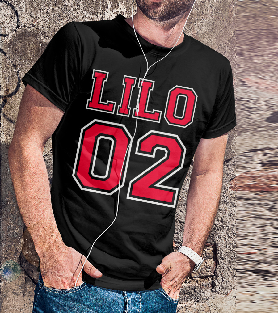Lilo 02 Sports Jersey Red Black Number Lilo And Stitch T-Shirt