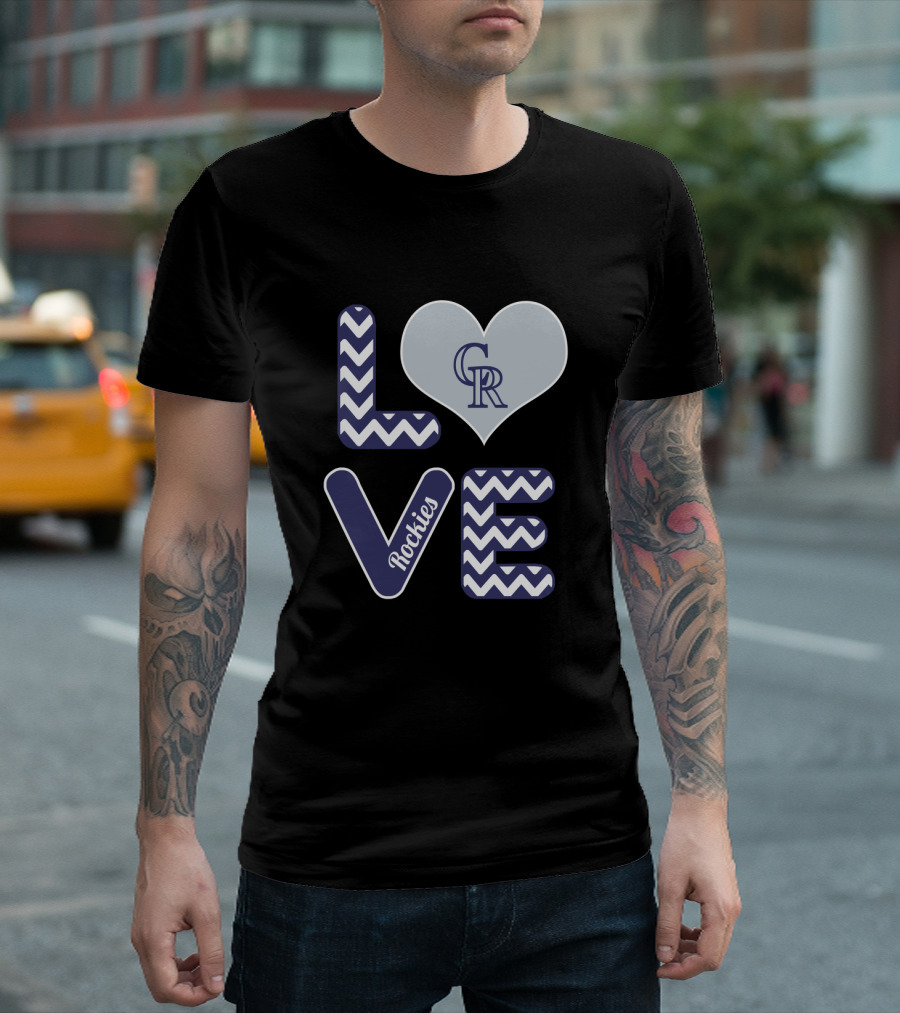 Love Colorado Rockies Heart T-Shirt