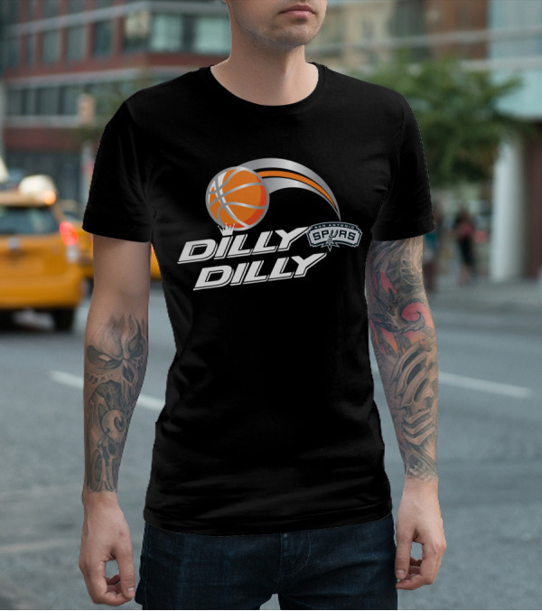 San Antonio Spurs Dilly Dilly Basketball Logo With Orange Basketball And Crown T-Shirt