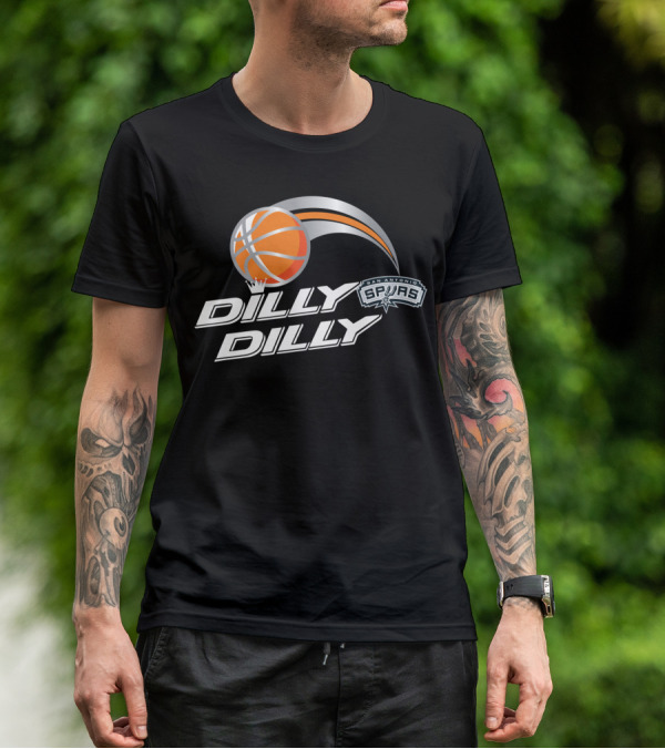 San Antonio Spurs Dilly Dilly Basketball Logo With Orange Basketball And Crown T-Shirt