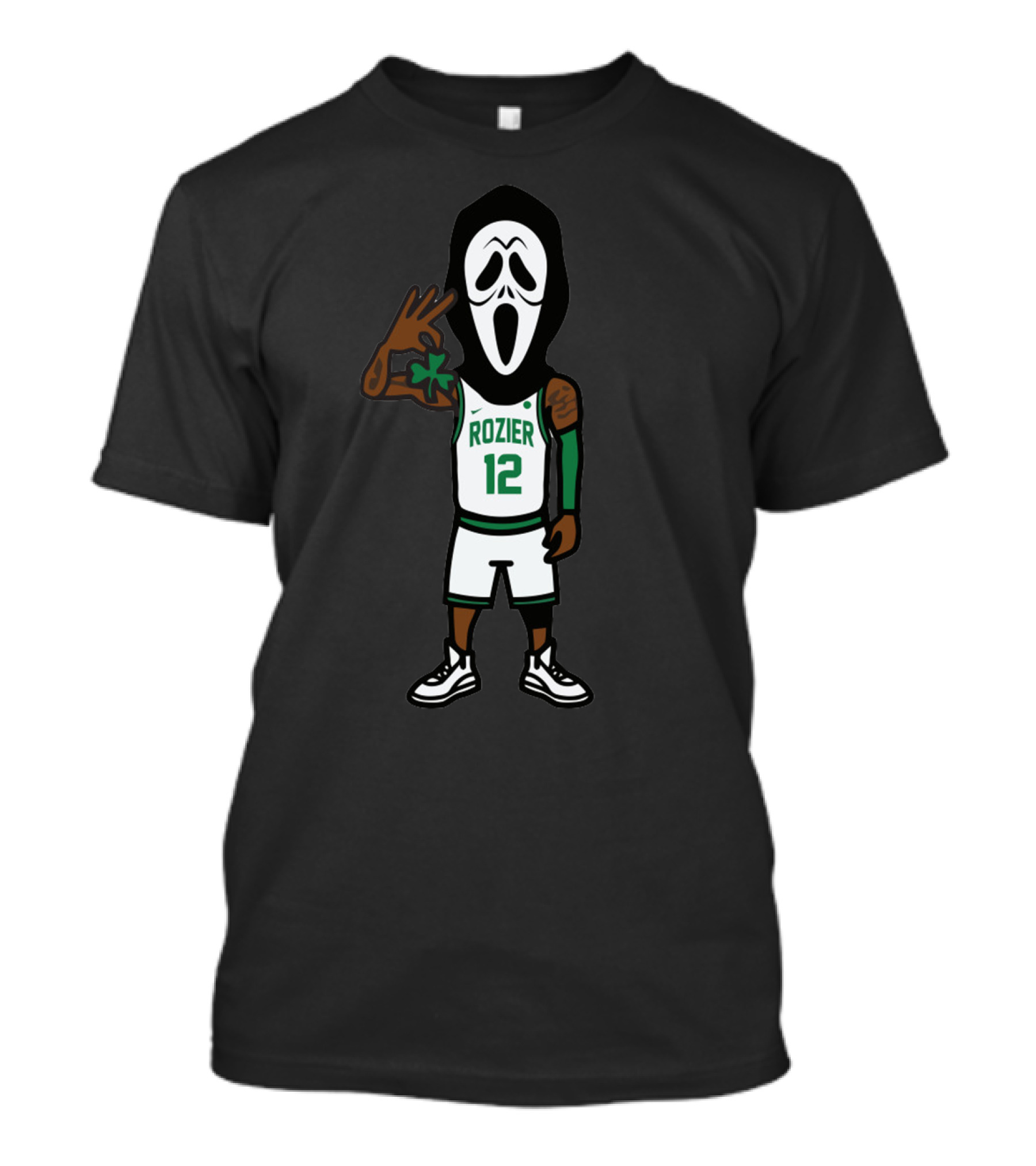 Scary Terry Rozier 12 Basketball Scream Mask Celtics Style T-Shirt
