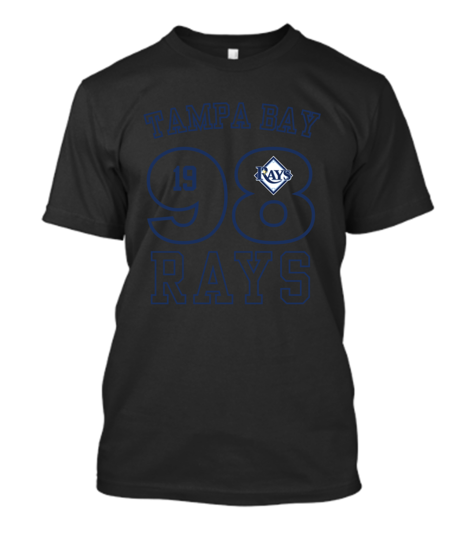 Tampa Bay Rays 1998 Inaugural Year Baseball Team T-Shirt
