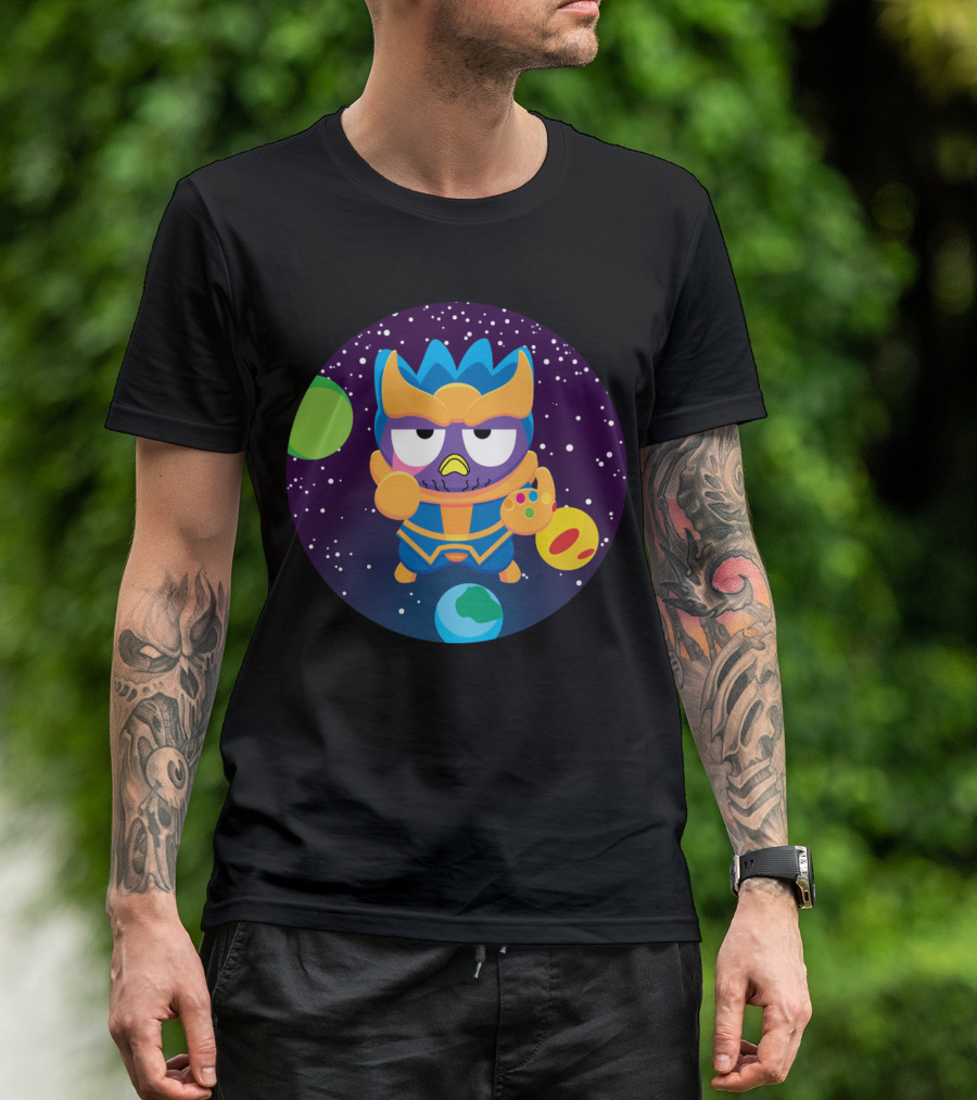 Thanos Owl Parody As The Mad Tiny Titan With Infinity Gauntlet In Space T-Shirt
