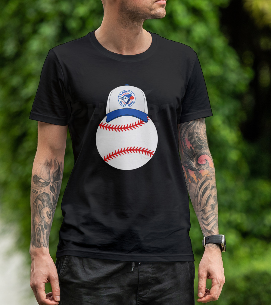 Toronto Blue Jays Mickey Mouse Baseball Cap And Ball T-Shirt