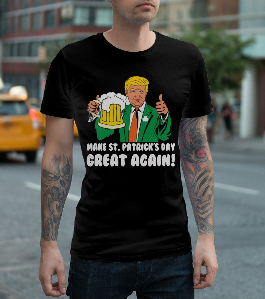 Make St. Patrick's Day Great Again Trump Thumbs Up Beer Mug T-Shirt