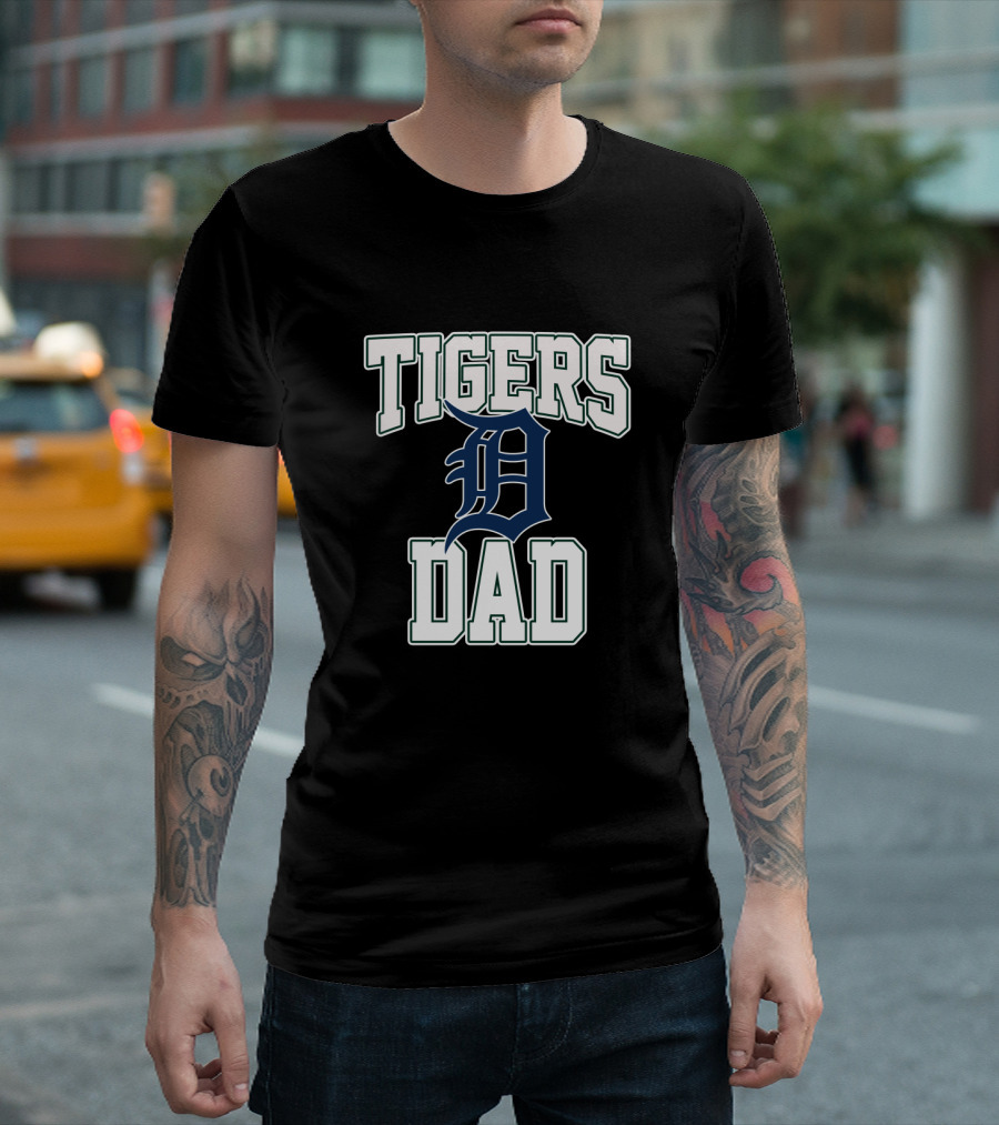 Tigers Dad Detroit Baseball Fan T-Shirt