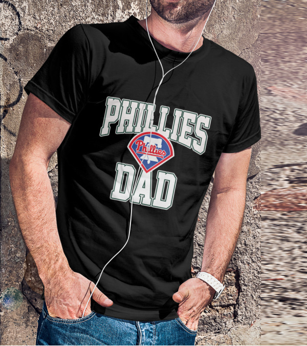 Philadelphia Phillies Dad Vintage Logo Lover T-Shirt