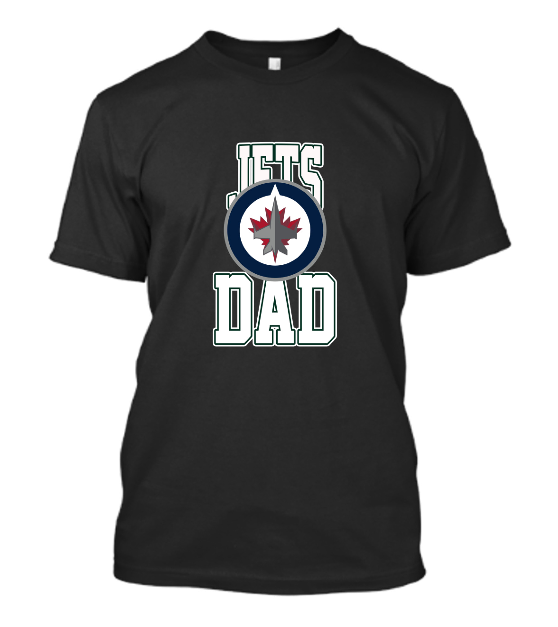 Jets Dad Winnipeg Logo Emblem T-Shirt