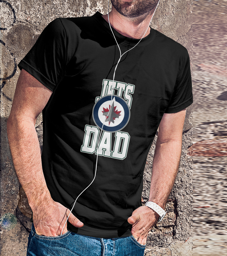 Jets Dad Winnipeg Logo Emblem T-Shirt