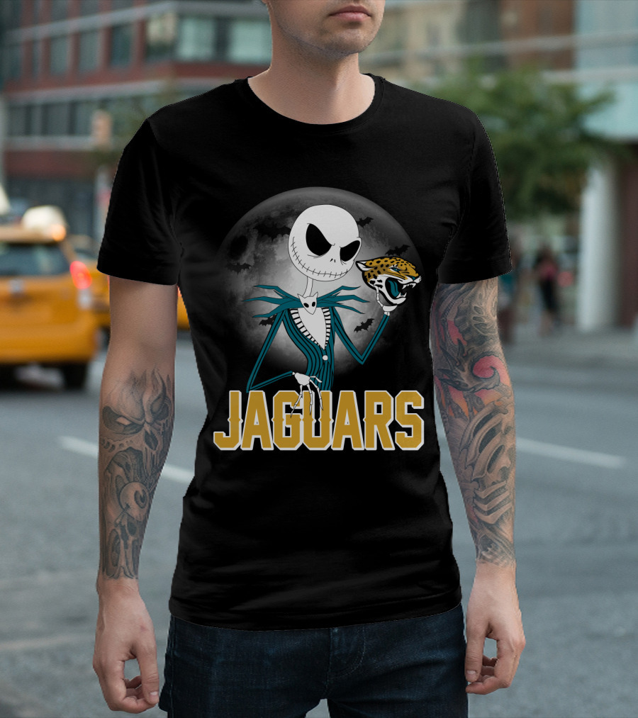 Jack Skellington Halloween Jacksonville Jaguars T-Shirt
