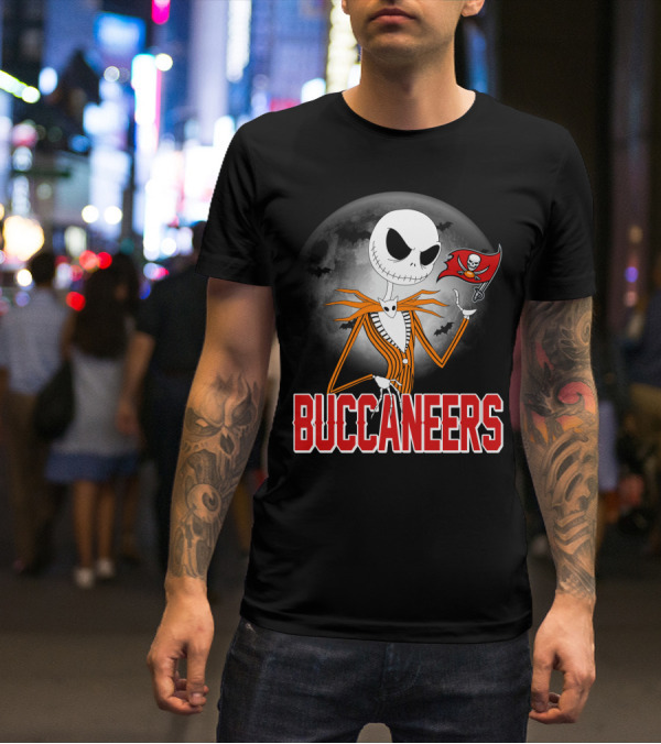 Jack Skellington Halloween Tampa Bay Buccaneers T-Shirt