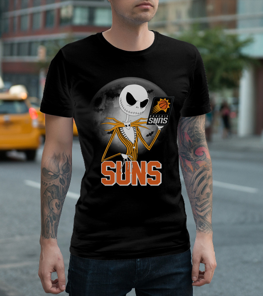 Jack Skellington Phoenix Suns Halloween Fans Sports Crossover T-Shirt