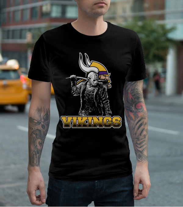 Jason Voorhees Minnesota Vikings Mashup T-Shirt