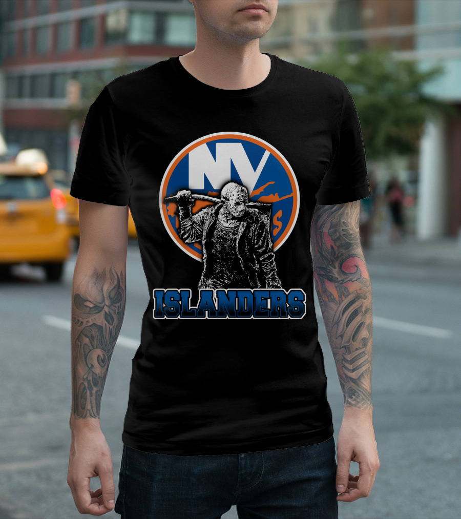 Ny Islanders Fans Unite With Jason Voorhees Hockey Mask T-Shirt