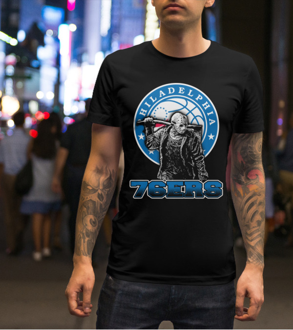 Philadelphia 76ers Jason Voorhees Crossover T-Shirt
