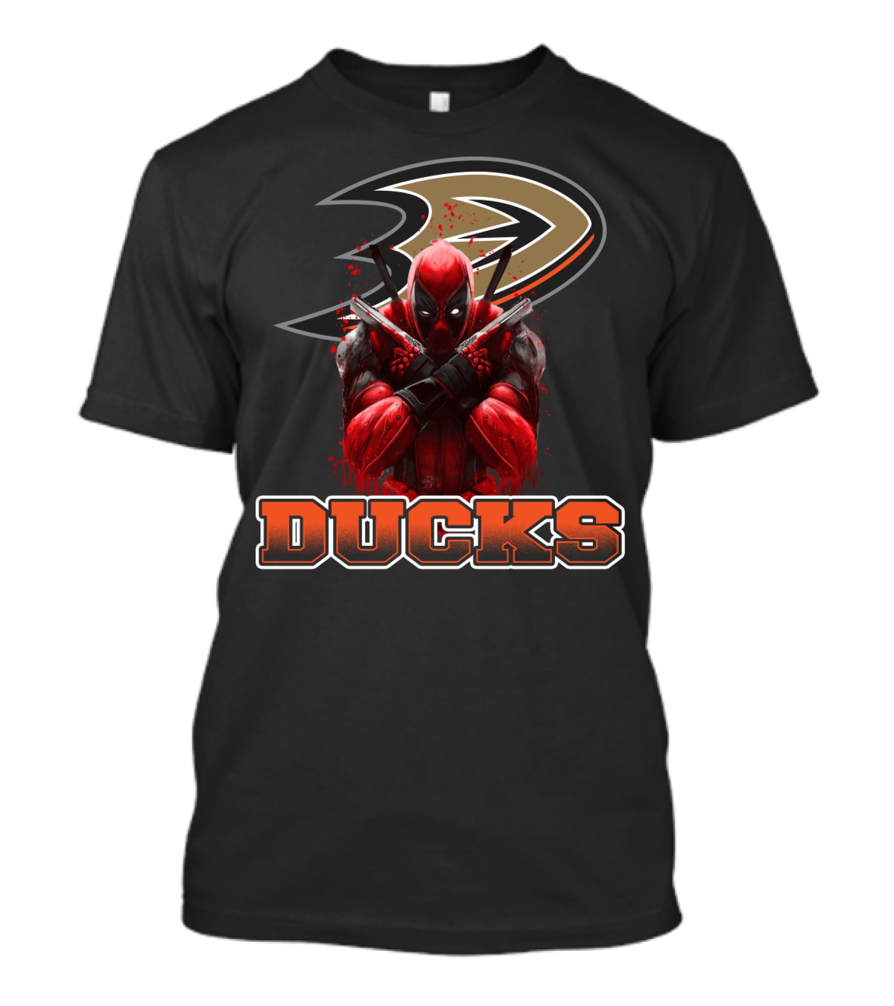 Anaheim Ducks Deadpool Fans Crossover T-Shirt